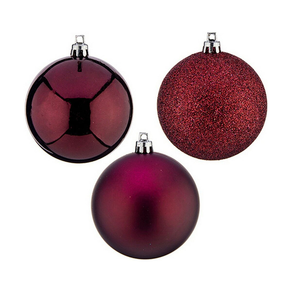 Set of 24 Purple Plastic Christmas Balls Ø 7 cm