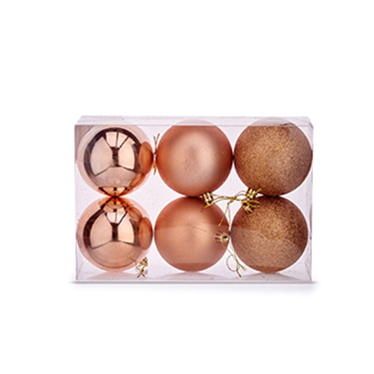 Set of 24 Christmas Balls, Plastic Cover, 8 x 9 x 8 cm
