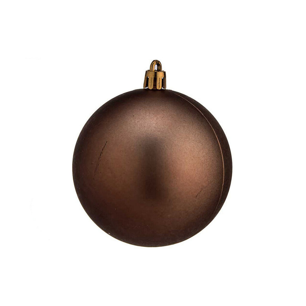 Krist+ 00782 Brown Plastic Christmas Ball Set Ø 8 cm (24 Units)