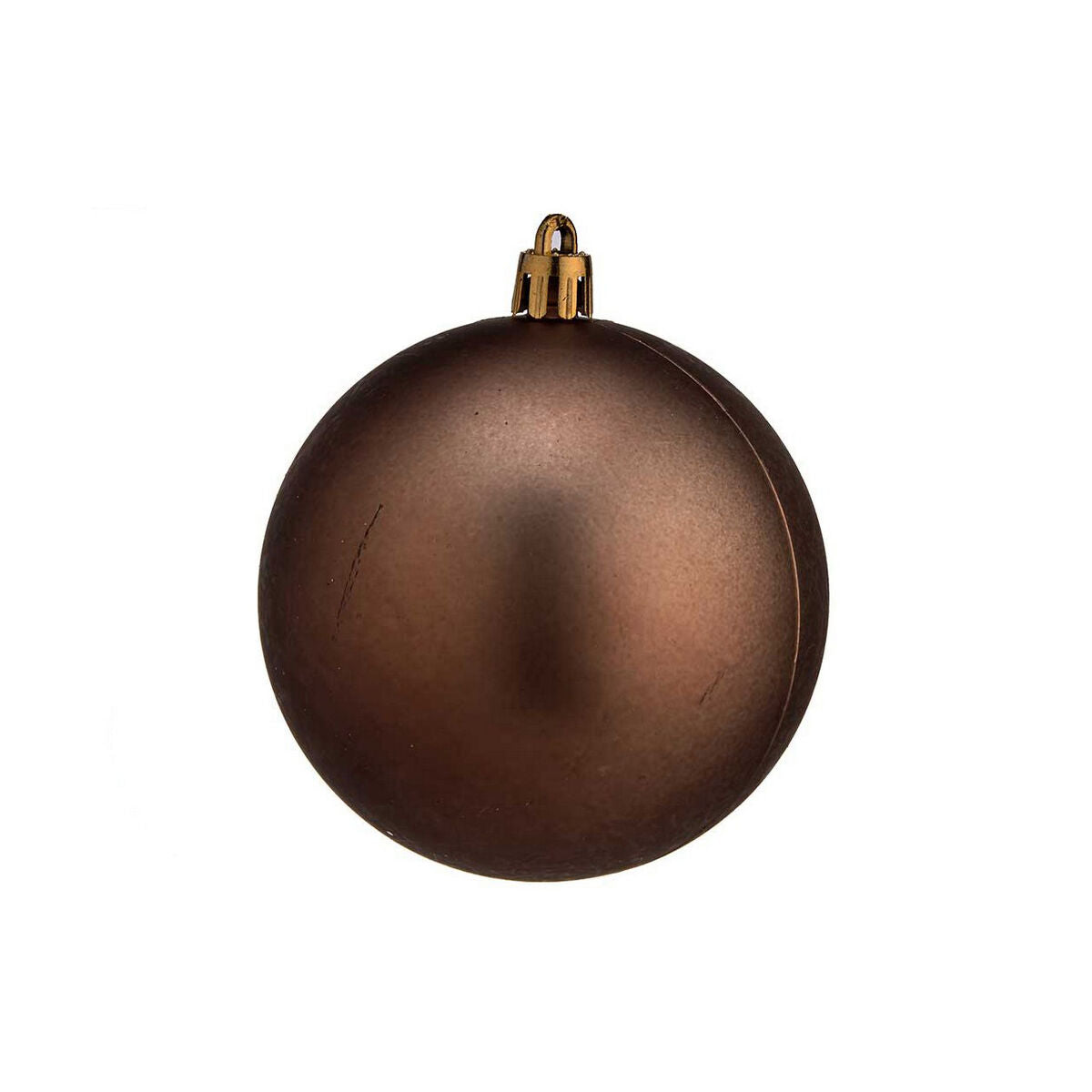 Krist+ 00782 Brown Plastic Christmas Ball Set Ø 8 cm (24 Units)