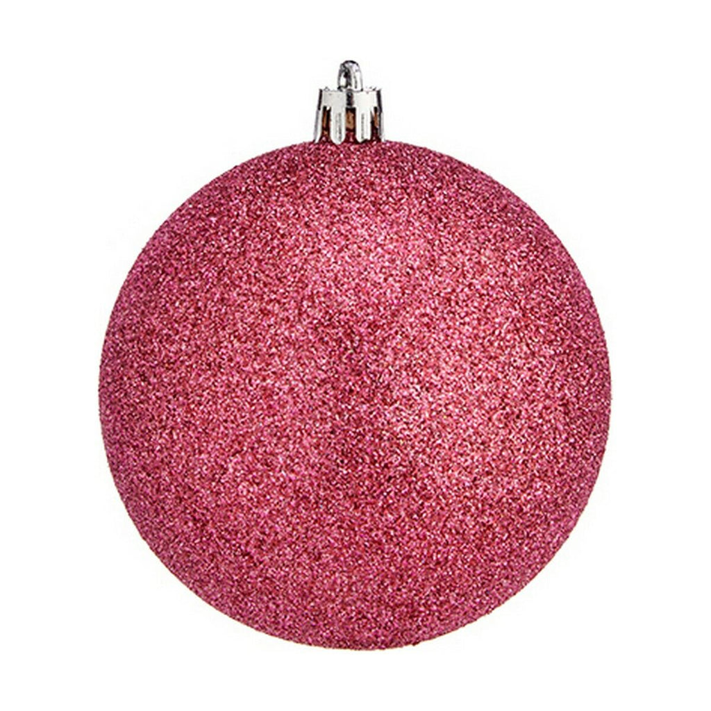 Krist+ 00788 Pink Plastic Christmas Ball Set Ø 8 cm (24 Units)