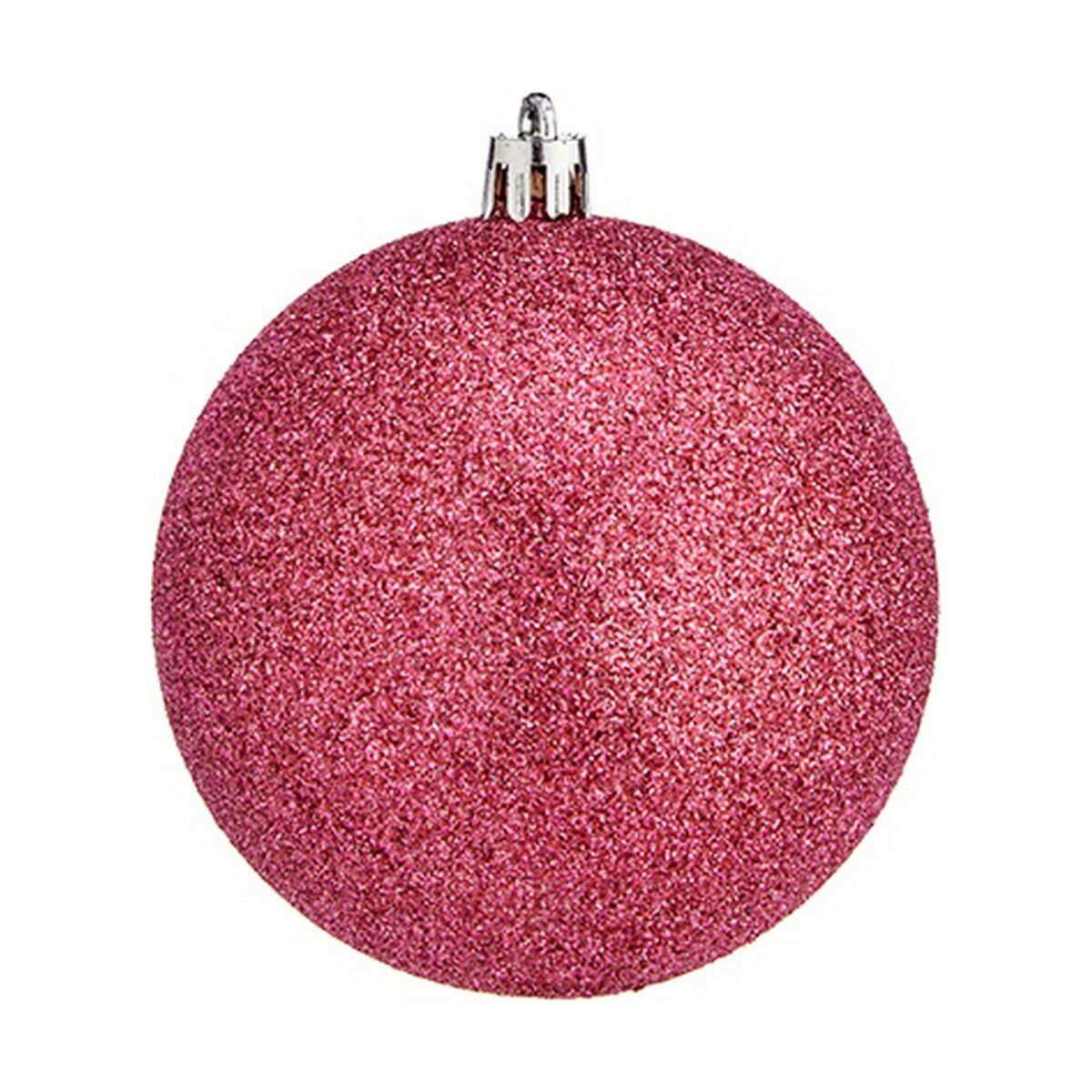 Krist+ 00788 Pink Plastic Christmas Ball Set Ø 8 cm (24 Units)