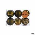 Set of 12 Green Plastic Christmas Balls Ø 6 cm