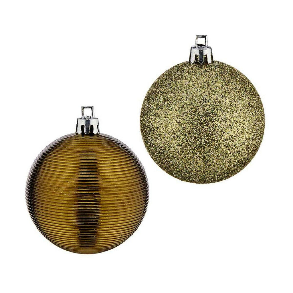 Set of 12 Green PVC Christmas Balls