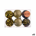 Set of 12 Green PVC Christmas Balls, Ø 7 cm