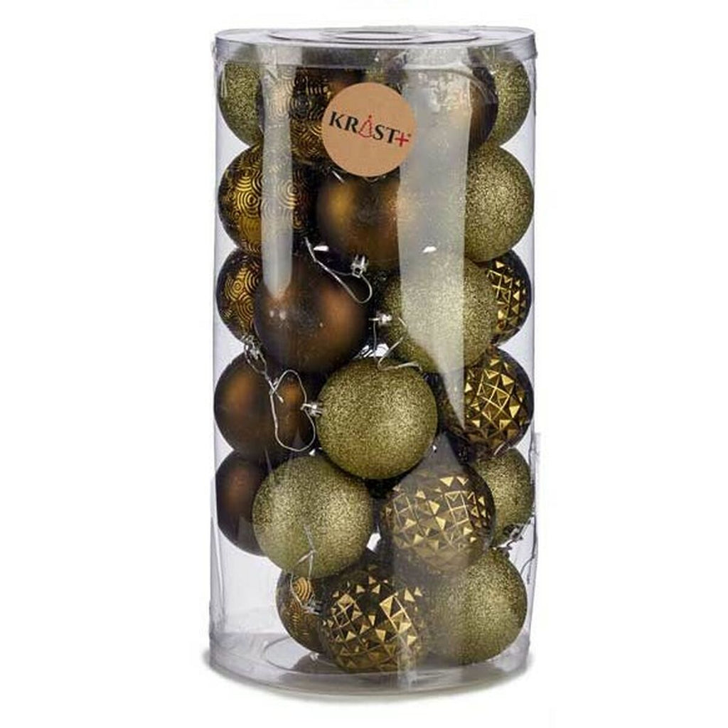 Set of Green PVC Christmas Balls 8 x 8.5 x 8 cm (4 Units)