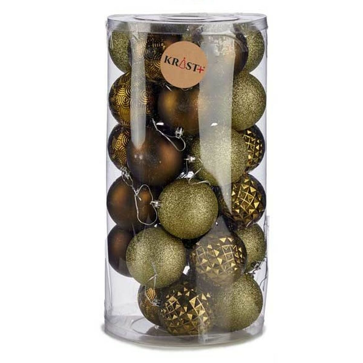 Set of Green PVC Christmas Balls 8 x 8.5 x 8 cm (4 Units)