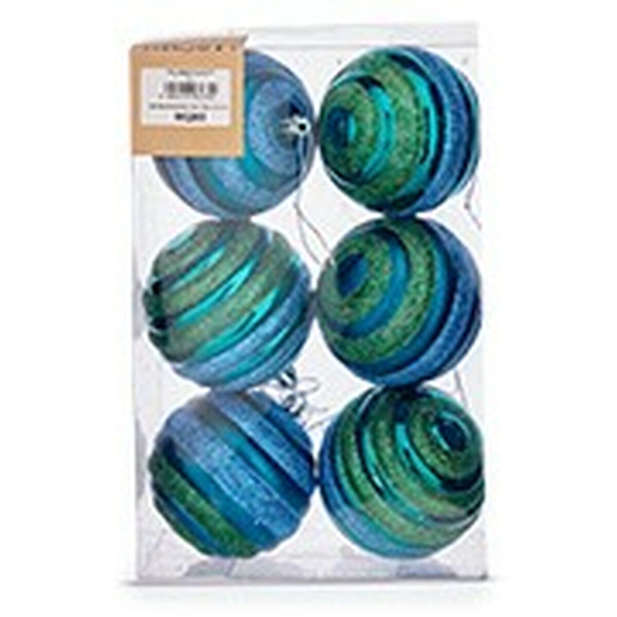 Krist+ 00887 Christmas Ball Set, Blue Green PVC, Ø 8 cm (12 Units)