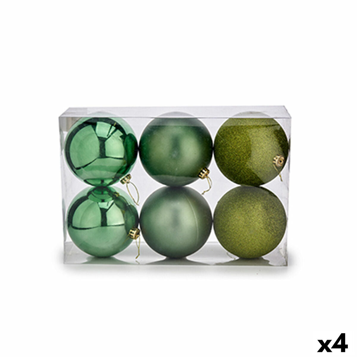 Set of Christmas balls Krist+ 00743 00743 Green (4 Units)