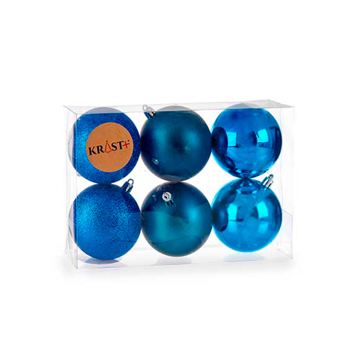 Krist+ Christmas Ball Set 00771 Blue Plastic (12 Units)