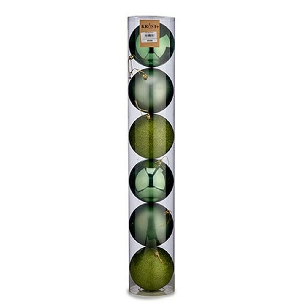 Krist+ Christmas Ball Set 00804 00804 Green Plastic Ø 12 cm 6 Pieces (6 Units)