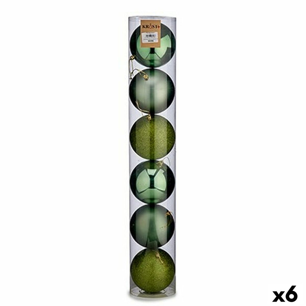 Krist+ Christmas Ball Set 00804 00804 Green Plastic Ø 12 cm 6 Pieces (6 Units)