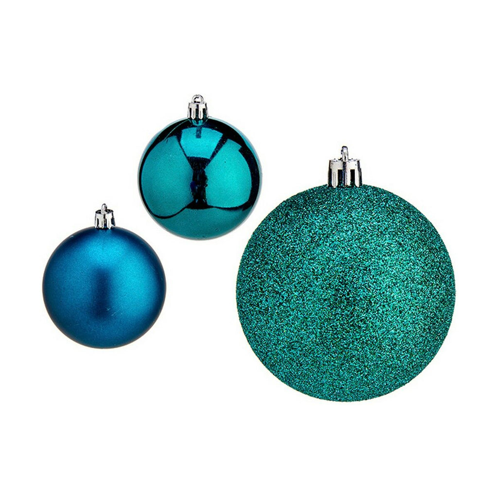 Krist+ 00831 Blue Plastic Christmas Ball Set Ø 7 cm (12 Units)