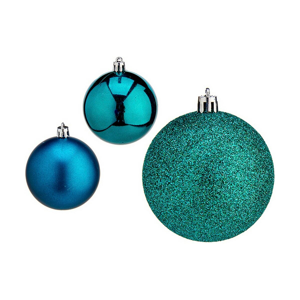 Krist+ 00831 Blue Plastic Christmas Ball Set Ø 7 cm (12 Units)