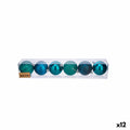 Krist+ 00831 Blue Plastic Christmas Ball Set Ø 7 cm (12 Units)