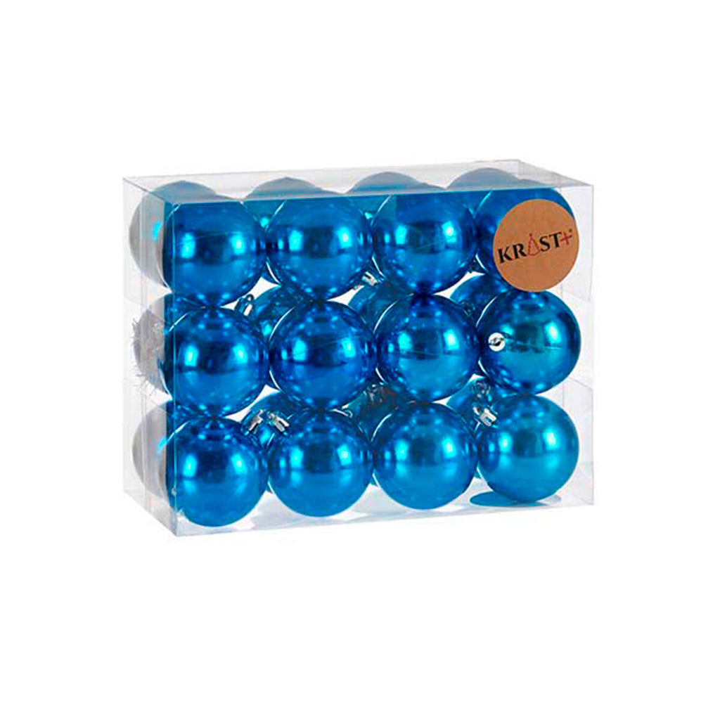 Krist+ Christmas Ball Set K1912477-1 Blue Plastic (12 Units)