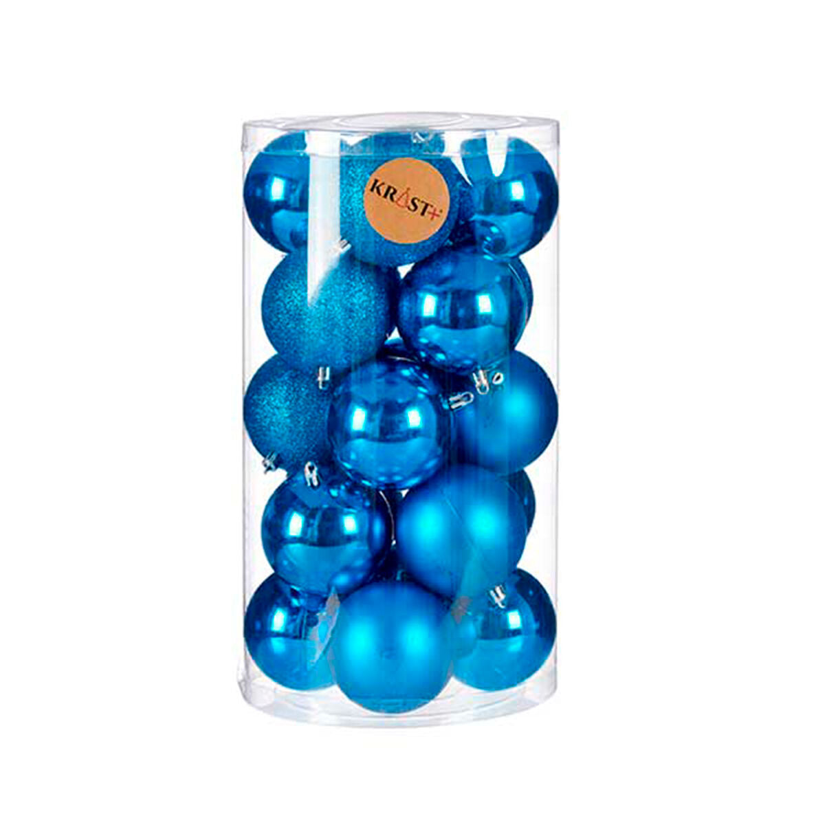 Krist+ Christmas Ball Set K1912481-2 Blue Plastic (6 Units)
