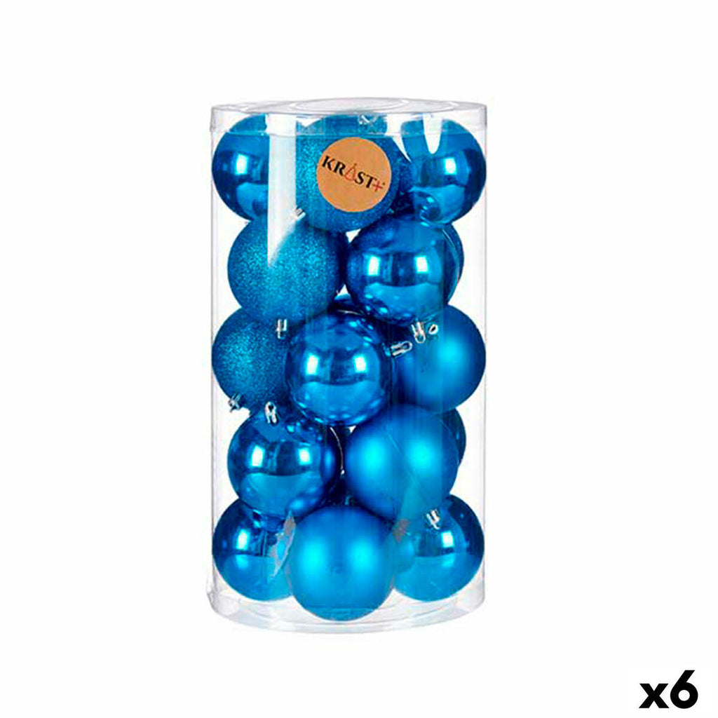 Krist+ Christmas Ball Set K1912481-2 Blue Plastic (6 Units)