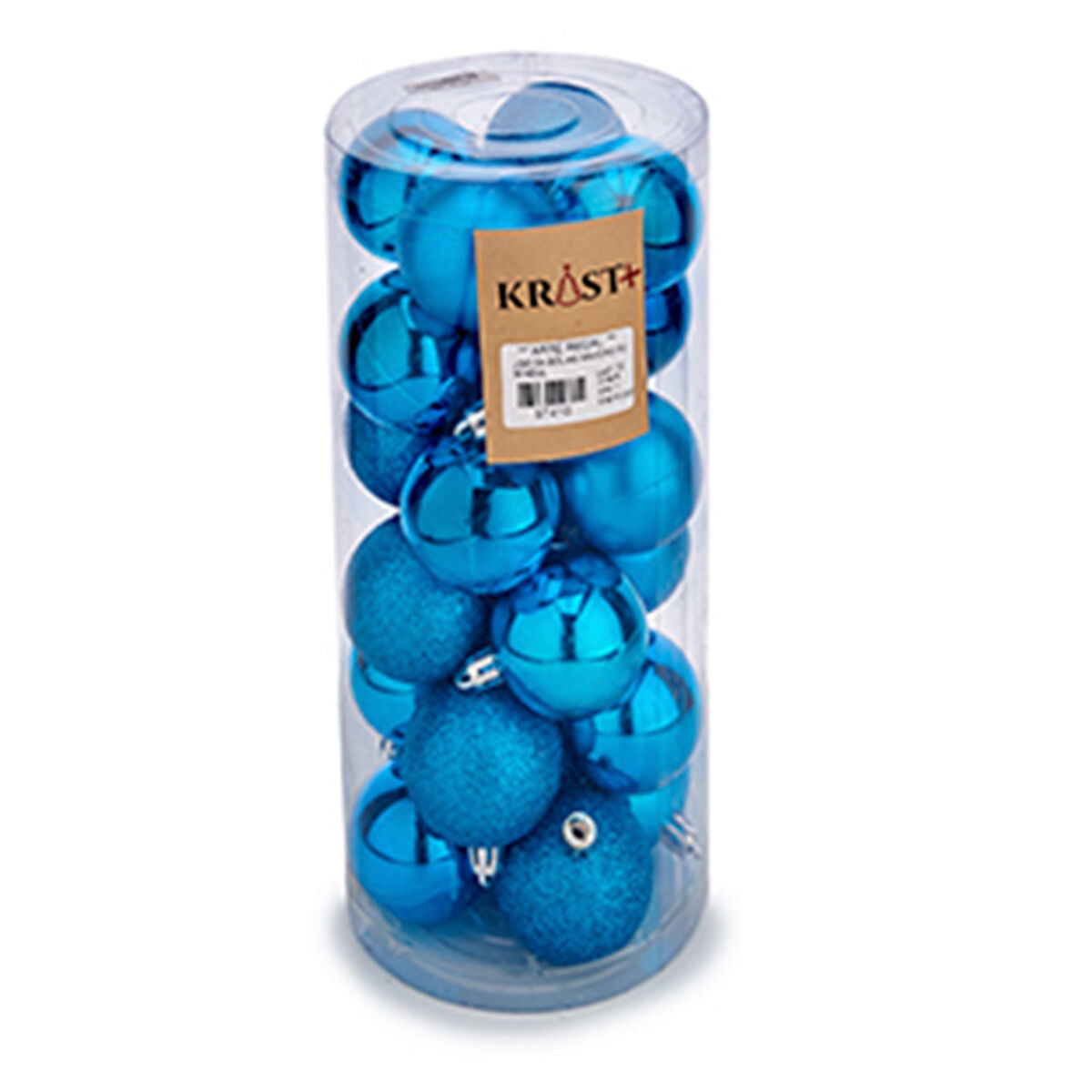 Krist+ Christmas Ball Set K1912484-2 Blue Plastic (12 Units)