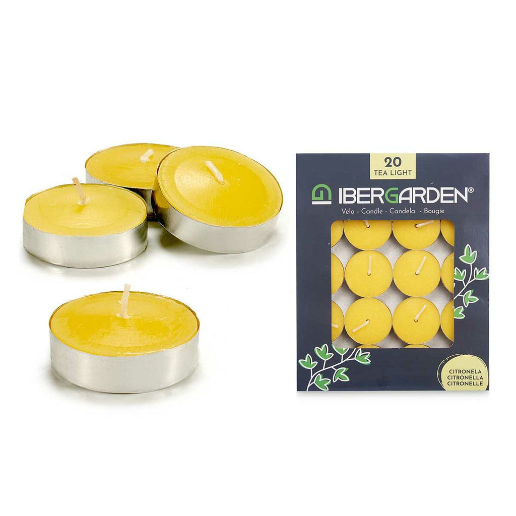 Conjunto de Velas Ibergarden HL-1020BXIT Amarelo Cera Citronela (12 Unidades) (24 Unidades)
