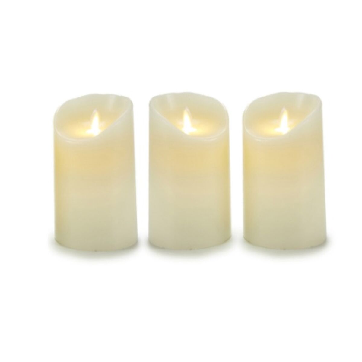 Conjunto de Velas Oscilante LED Creme 8 x 13 x 8 cm (6 Unidades)