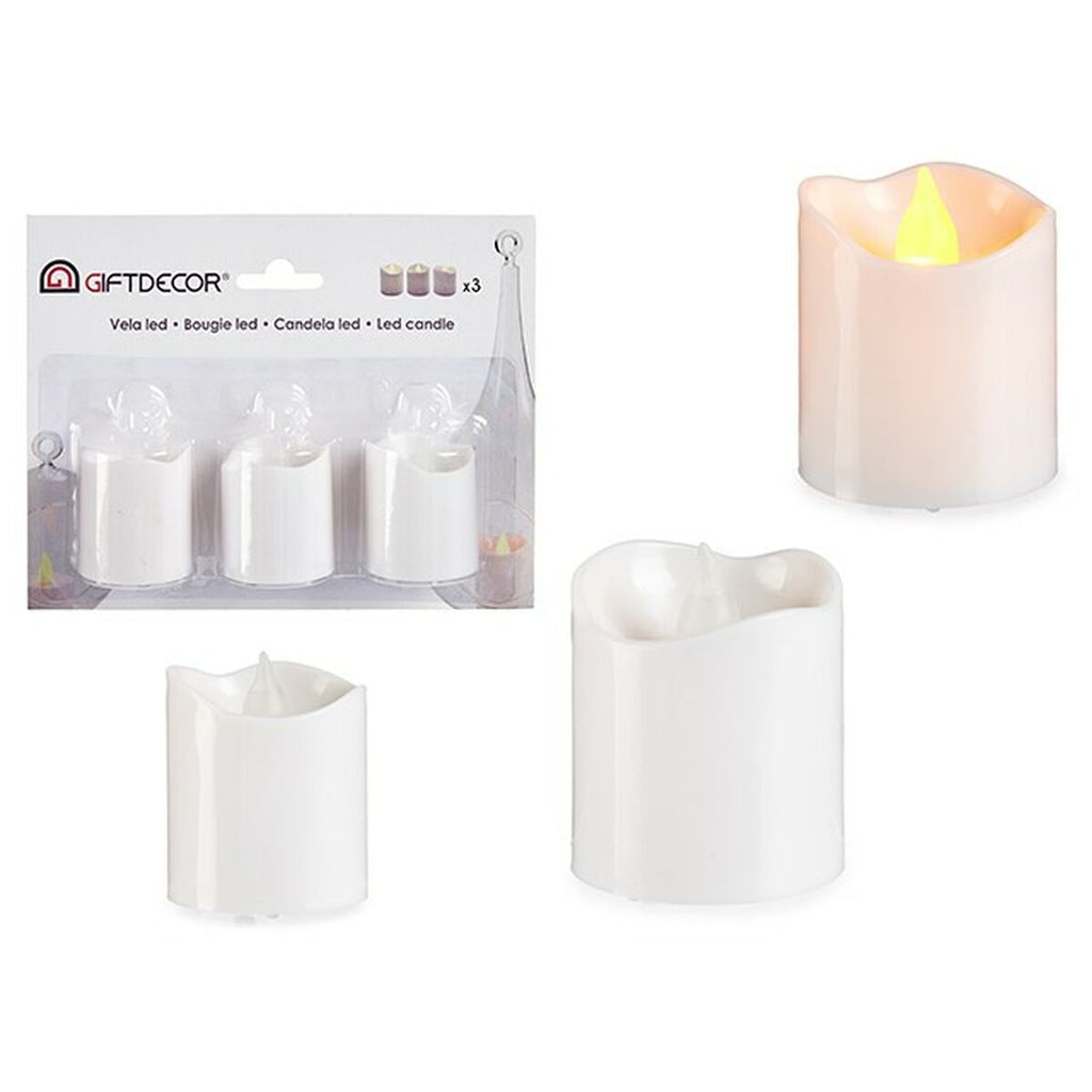 Conjunto de Velas 3,7 x 3,7 x 5 cm Branco (12 Unidades)