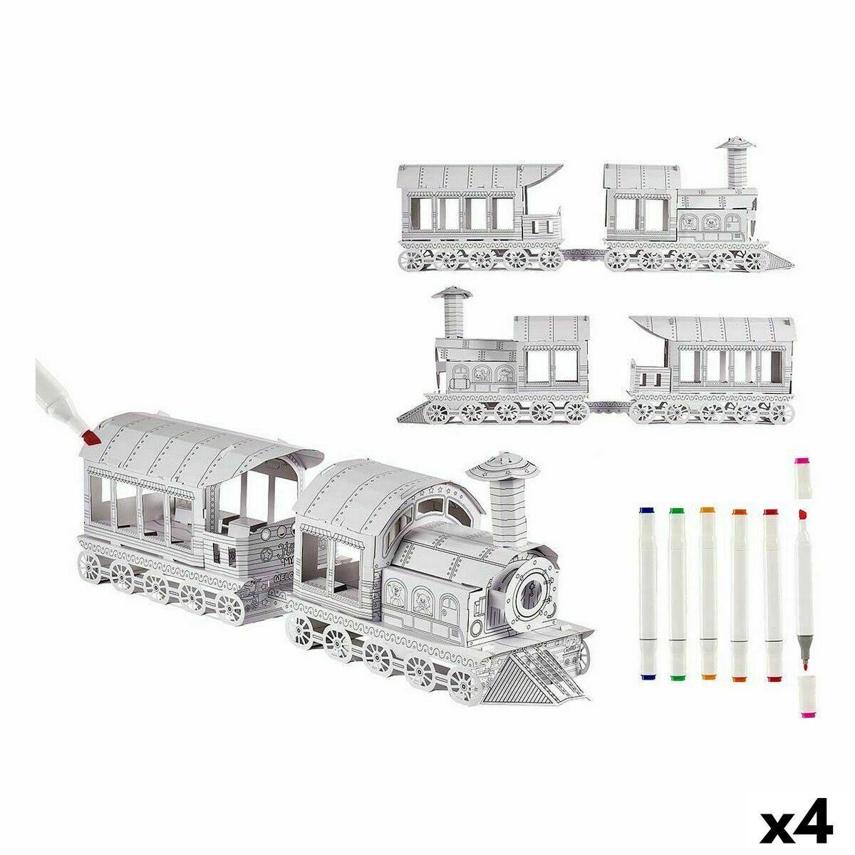 Pincello CV20988 Set de manualidades de papel de tren (4 unidades)