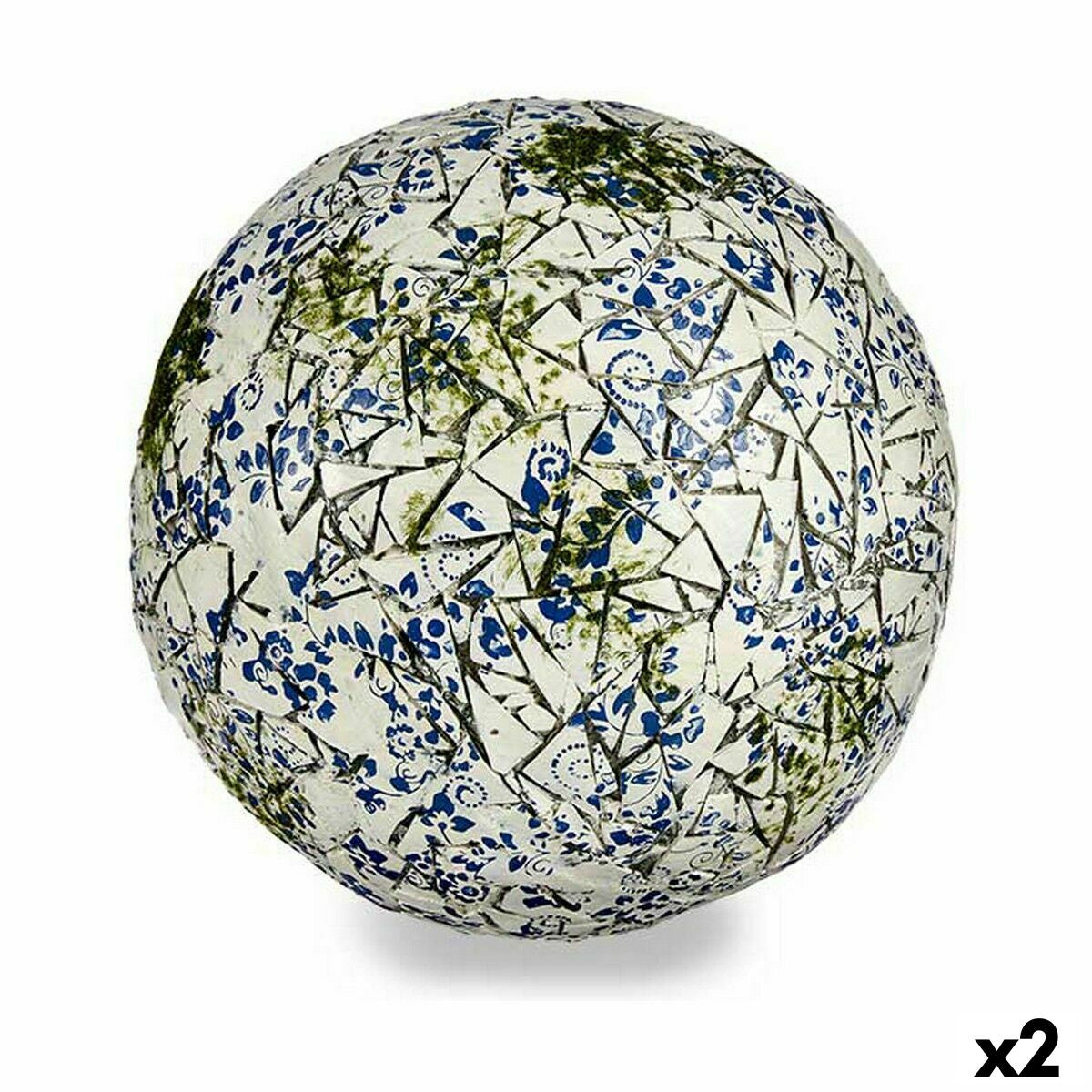 Decorative Garden Figure Ibergarden ZD180106 Polyresin Ball 31.5 x 31.5 x 31.5 cm (2 Units)