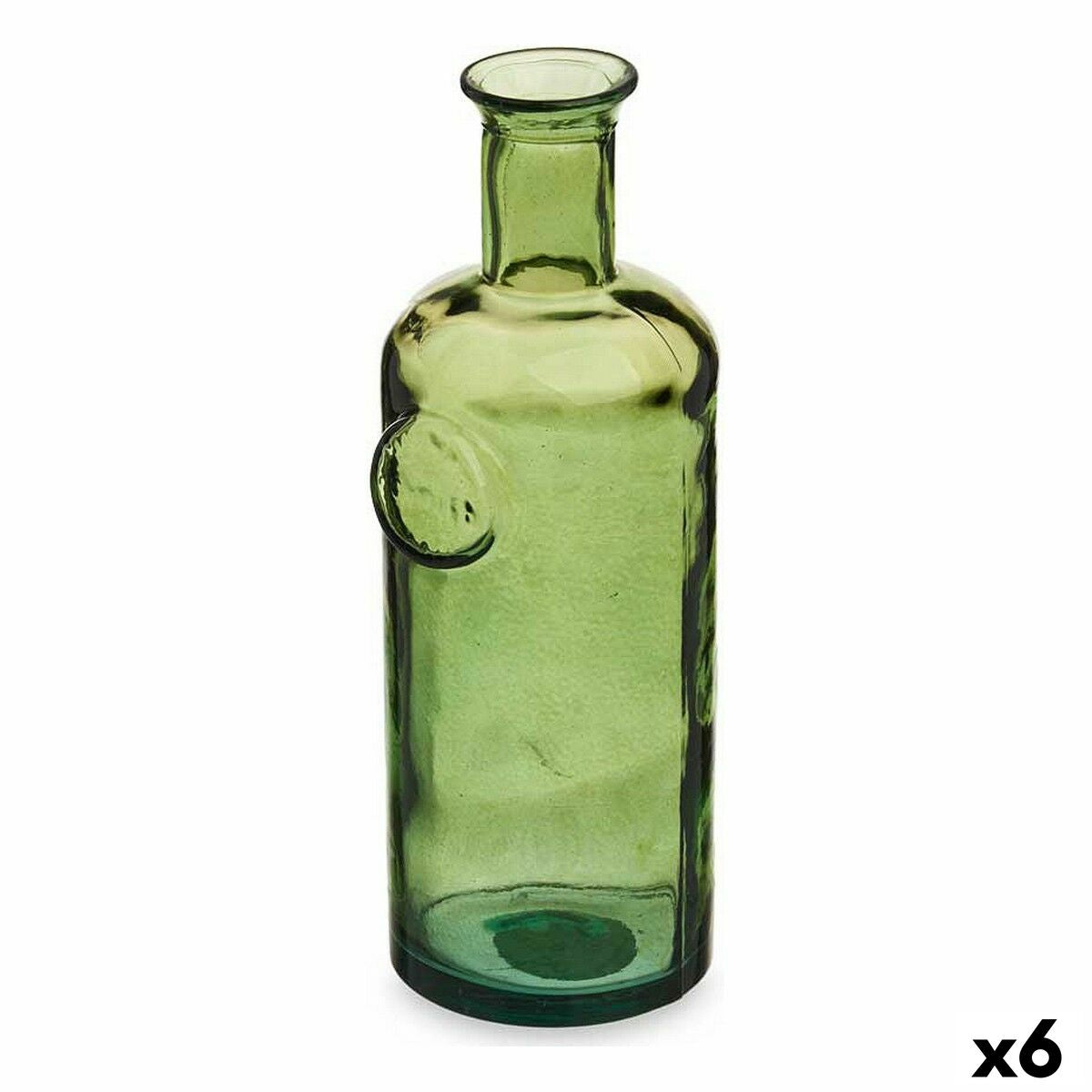Decorative Bottle Gift Decor Stamp Green 11.7 x 33.5 x 11.7 cm Decoration (6 Units)