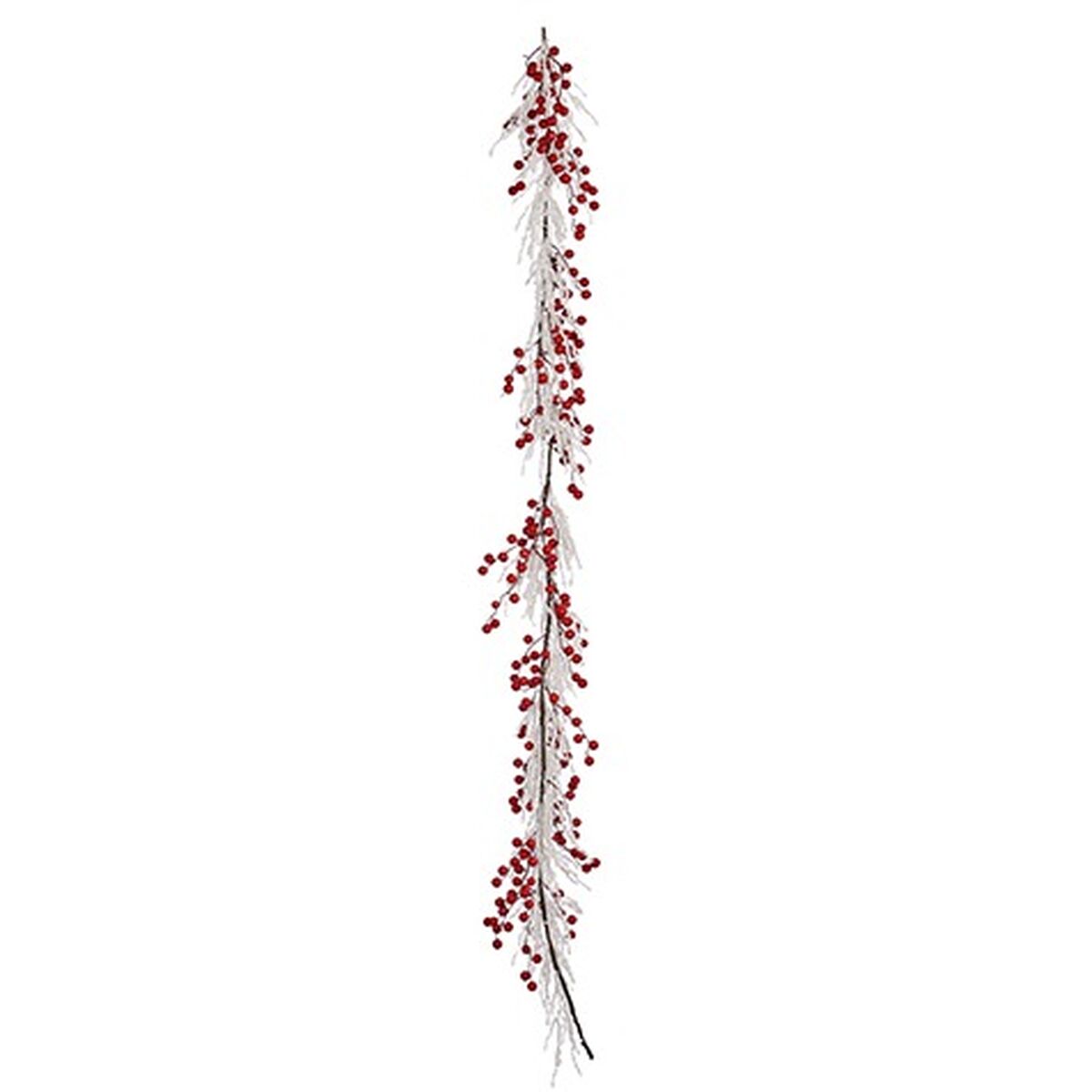 Krist+ K1912687 Christmas Wreath, White Red, Plastic, 180 x 14 cm, Branch (4 Units)