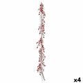 Krist+ K1912687 Christmas Wreath, White Red, Plastic, 180 x 14 cm, Branch (4 Units)