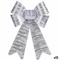 Krist+ HJ1-12006 Silver PVC Ribbon 16 x 24 x 4 cm Christmas Ornament (12 Units)