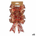 Krist+ HJ1-12007 Red Gold Printed PVC Ribbon 15 x 4 x 16 cm Christmas Ornament (12 Units)