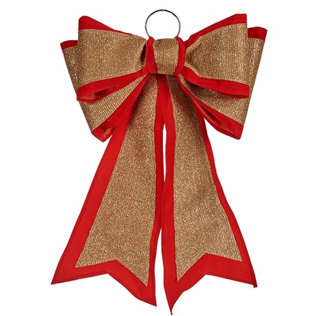 Krist+ HJ1-12074 Red Gold PVC Ribbon 40 x 60 cm Christmas Ornament (6 Units)