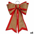 Krist+ HJ1-12074 Red Gold PVC Ribbon 40 x 60 cm Christmas Ornament (6 Units)