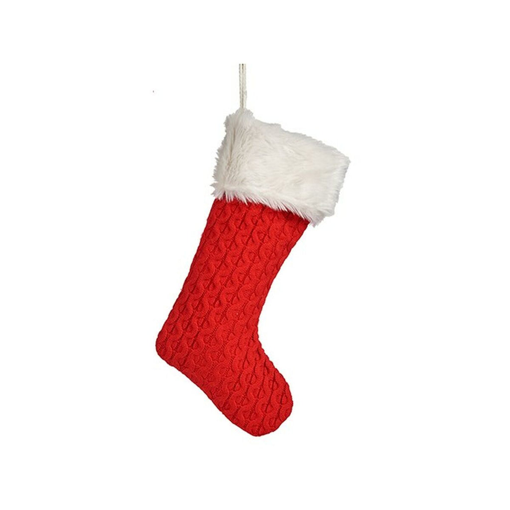 Christmas Ornament Red Fabric Christmas Stocking 28 x 4 x 46 cm (12 Units)