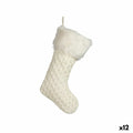 Christmas Stocking Ornament, White, 28 x 4 x 46 cm (12 Units)