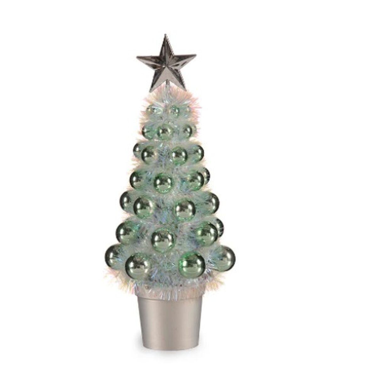 Decorative Christmas Tree Figure, Green, Polypropylene Plastic, 12.2 x 30 x 12.2 cm (12 Units)