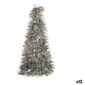Decorative Christmas Tree Ornament, Sparkling Silver, Polypropylene PET, 27 x 45.5 x 27 cm (12 Units)