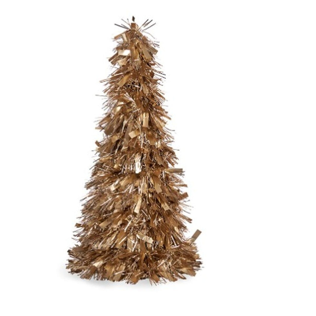 Decorative Christmas Tree Ornament, Sparkling Gold, Polypropylene PET, 27 x 45.5 x 27 cm (12 Units)