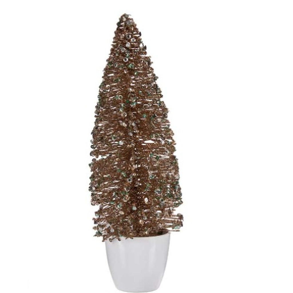 Decorative Christmas Tree Figure, Mint Champagne, Plastic, 10 x 33 x 10 cm (6 Units)