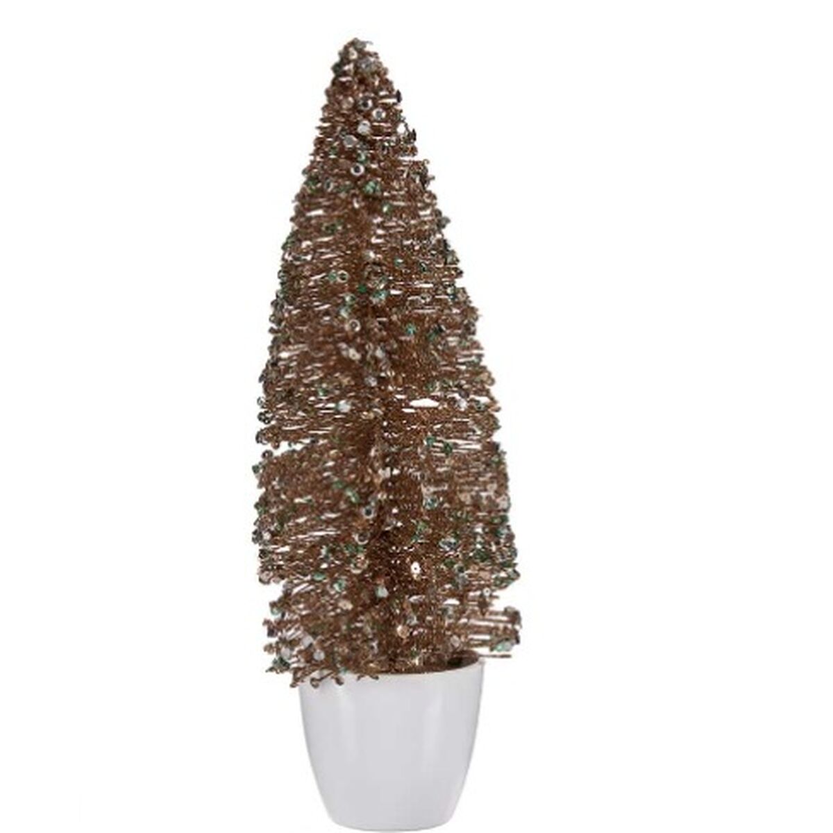 Decorative Christmas Tree Figure, Mint Champagne, Plastic, 10 x 33 x 10 cm (6 Units)