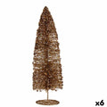 Decorative Christmas Tree Figurine with Gold Sequins, 10 x 41 x 10 cm (6 Units)