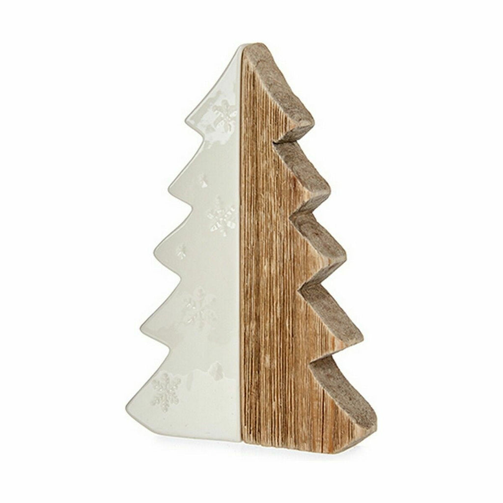 Decorative Figure Krist+ 20A154-21 Natural White Christmas Tree 3 x 21 x 14 cm (6 Units)