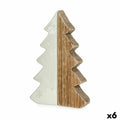 Decorative Figure Krist+ 20A154-21 Natural White Christmas Tree 3 x 21 x 14 cm (6 Units)