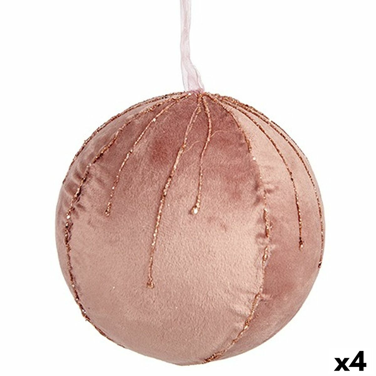 Krist+ Christmas Ball Set 19A5453-PR Pink Polyester (4 Units)
