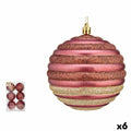 Krist+ 00872 Pink Plastic Christmas Ball Set (6 Pieces)