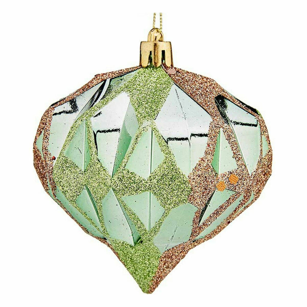 Krist+ Christmas Ball Set 00893 Green Plastic Diamond (12 Units)