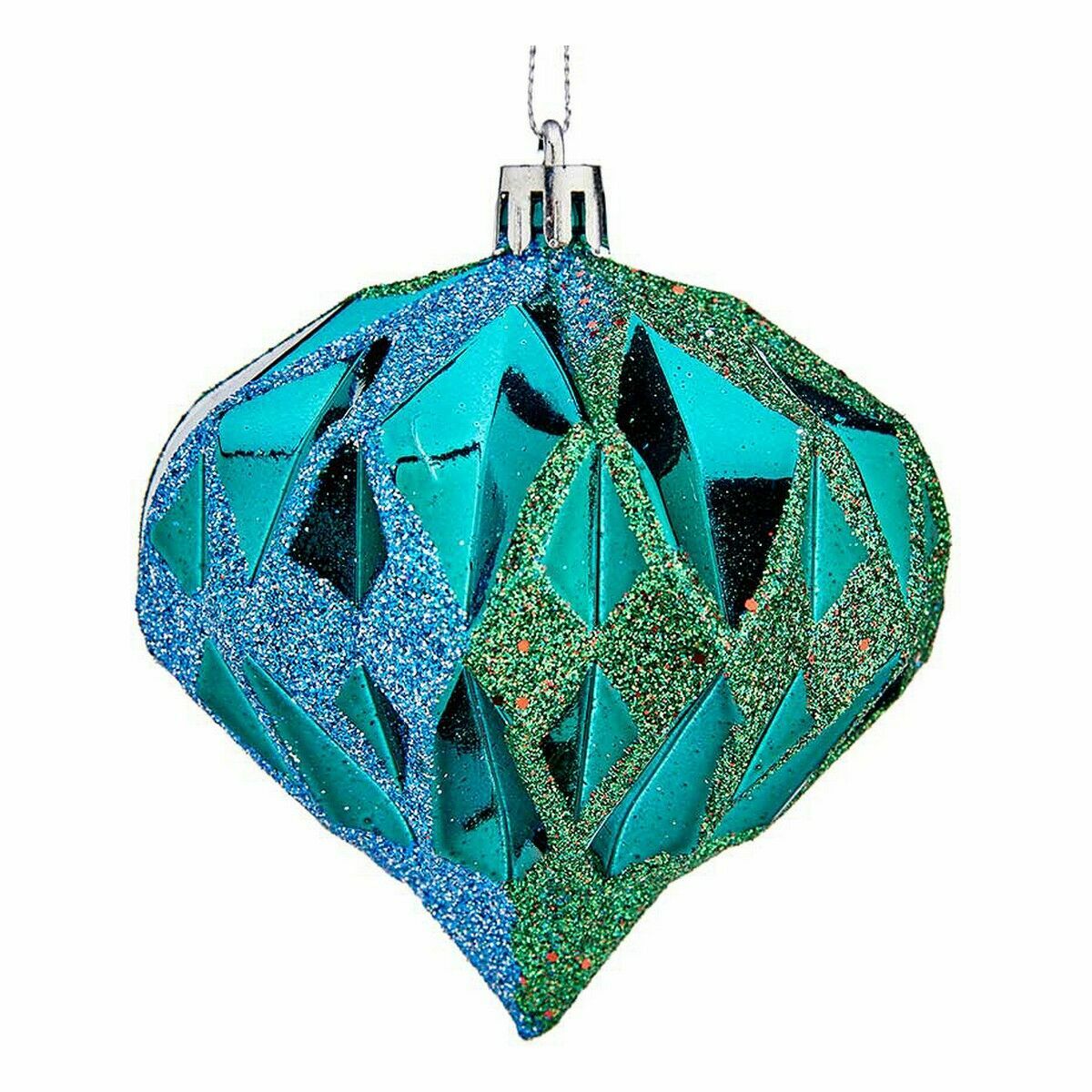 Krist+ Christmas Ball Set 00897 Blue Plastic Diamond (12 Units)