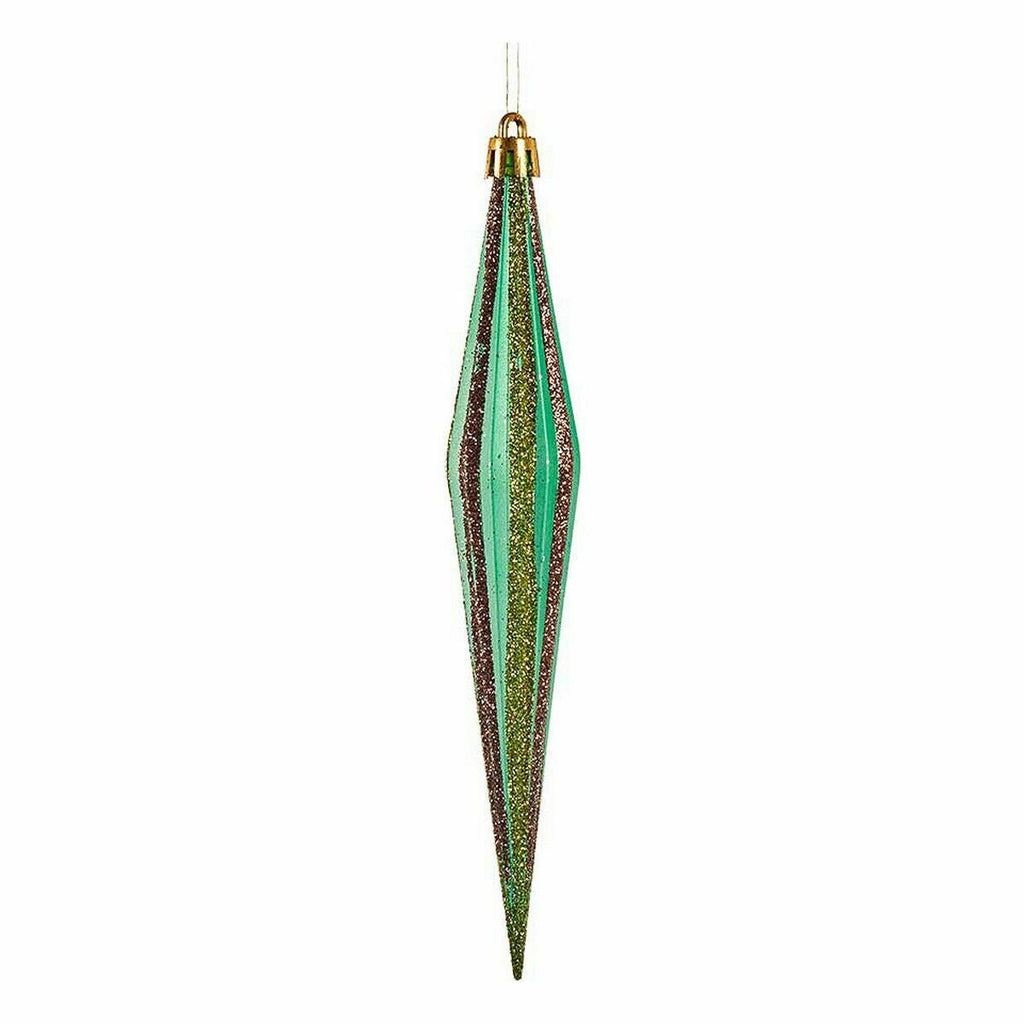 Krist+ 00901 Green Gold Elongated Christmas Decoration Set 3 x 8.5 x 19 cm (12 Units)